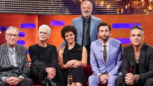 Jamie Lee Curtis, Lydia West, David Tennant, Eric Idle and Robbie Williams