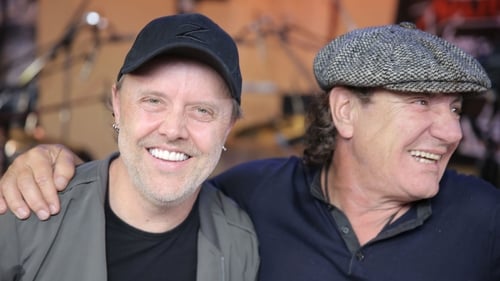 Brian Johnson and Lars Ulrich