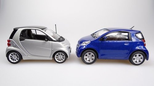 Background image for The Smart Fortwo vs the Toyota IQ (2012 Video)