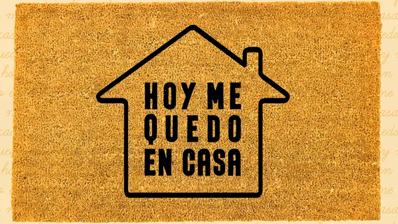 Hoy me quedo en casa backdrop