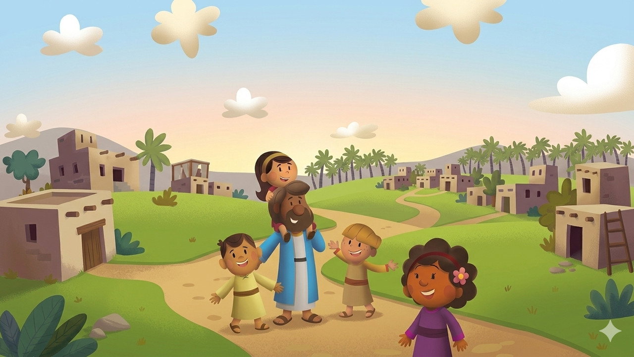Minno Laugh and Grow Bible for Kids backdrop