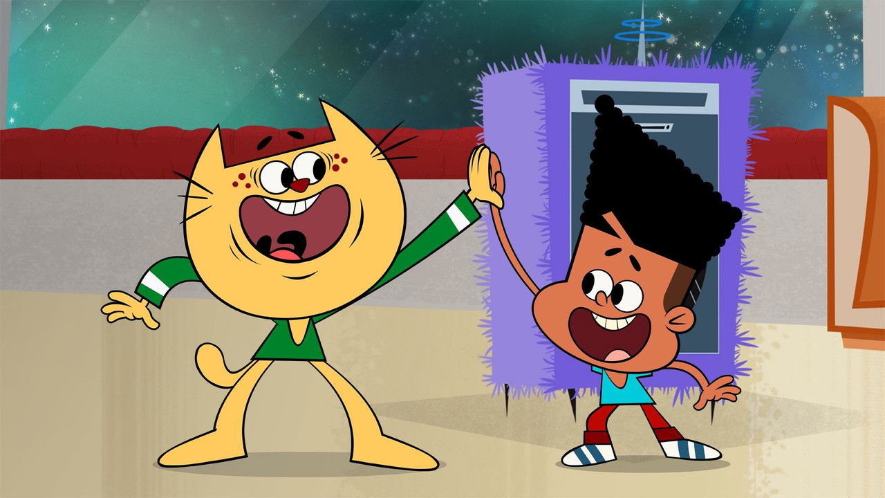 Winston Steinburger and Sir Dudley Ding Dong backdrop