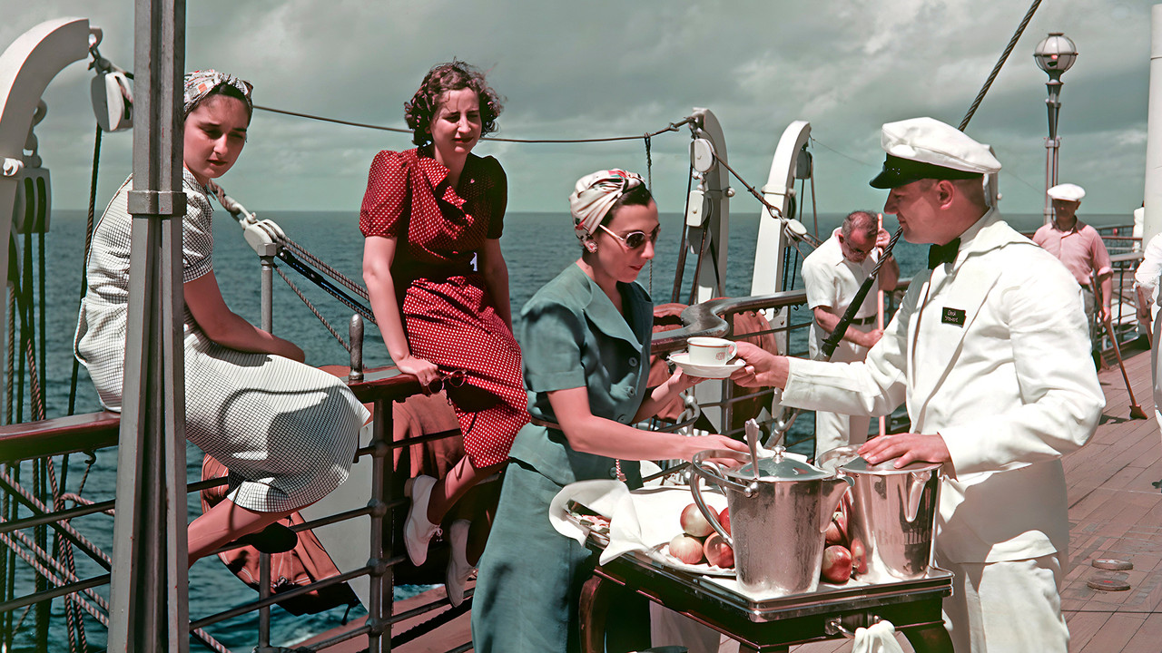 Around the world 100 years ago backdrop