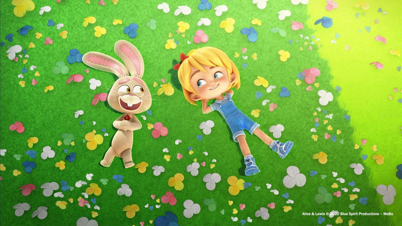 Alice & Lewis backdrop