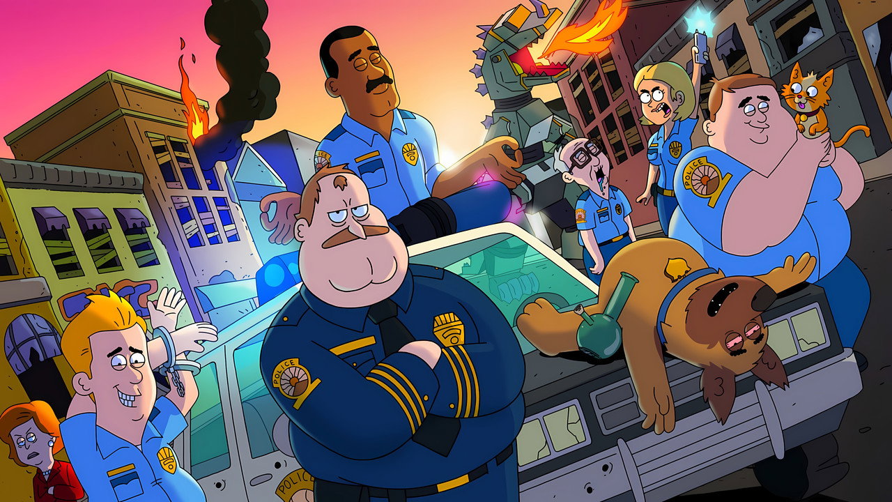 Paradise PD backdrop