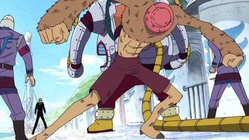 One Piece Season 5 Episode 142 - An Inevitable Melee! Wetton's Schemes and the Rainbow Tower!