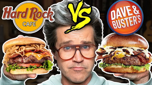Hard Rock Cafe vs. Dave & Busters Taste Test | FOOD FEUDS still