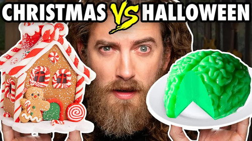 Christmas vs. Halloween Food Challenge still