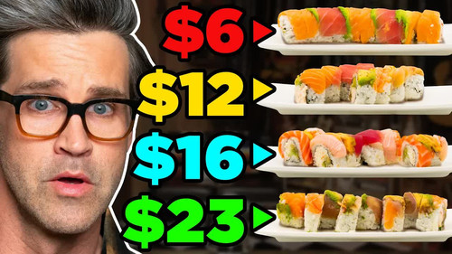 Frozen vs. Fast vs. Fancy Food Taste Test (Sushi) still