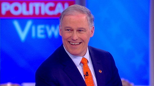 Bari Weiss and Jay Inslee still