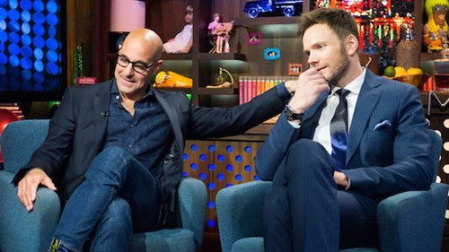 Joel McHale & Stanley Tucci still
