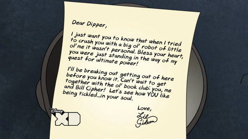 Creepy Letters from Lil Gideon - Dipper Tickle still