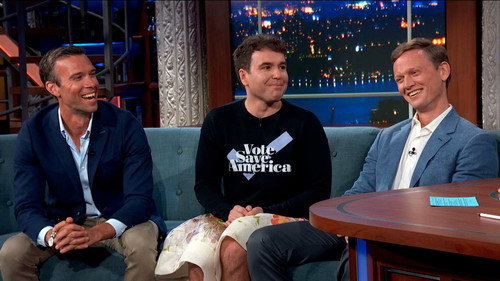 Jon Favreau, Jon Lovett, Tommy Vietor, Bianca Cristovao, James Taylor still