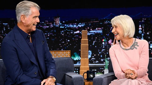 Helen Mirren & Pierce Brosnan, Cristin Milioti, Matthew Berry, Bonnie McFarlane still