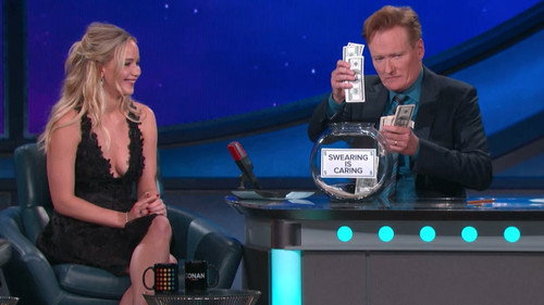 Conan at Comic Con - Jennifer Lawrence, Josh Hutcherson, Liam Hemsworth still