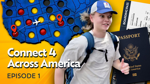Jet Lag: The Game Season 1 Episode 1 - We Played Connect 4 by Travelling to Actual US States
