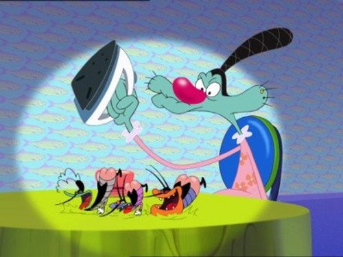 Oggy's grandma still