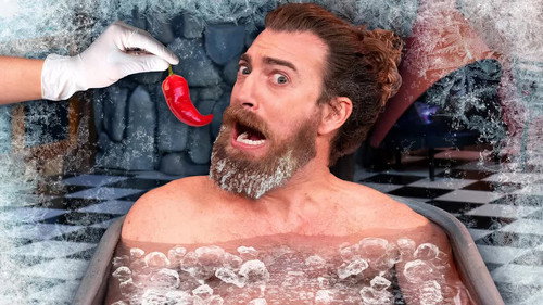 Eating Spicy Food In An Ice Bath still