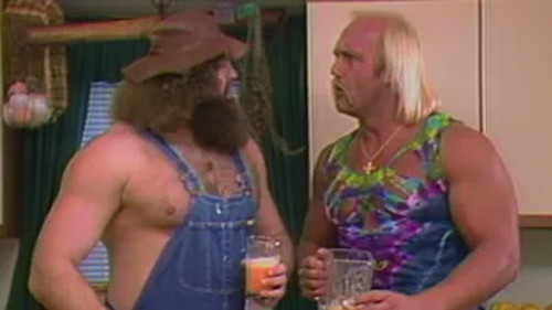 Tuesday Night Titans Season 2 Episode 1 - Hillbilly Jim trains with Hulk Hogan