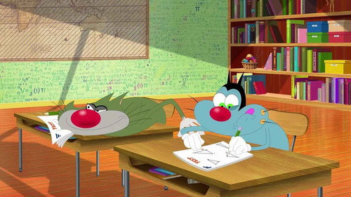 Oggy and the Cockroaches Season 7 Episode 10 - Back To School