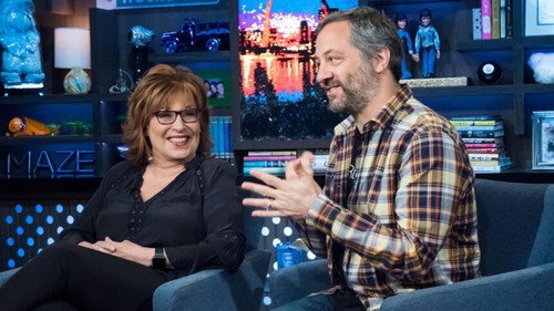 Joy Behar & Judd Apatow still