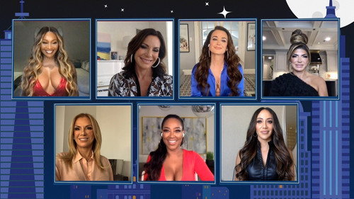 Cynthia Bailey, Kenya Moore, Kyle Richards, Teresa Giudice, Melissa Gorga, Ramona Singer, and Luann De Lesseps still