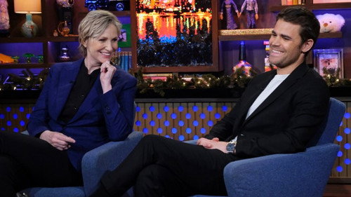 Jane Lynch & Paul Wesley still