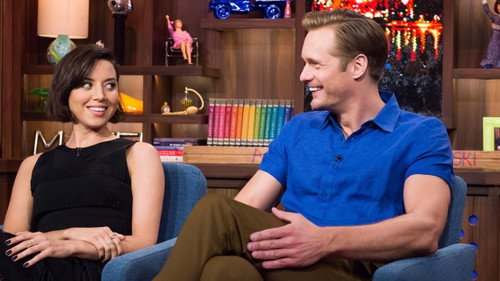 Alexander Skarsgard & Aubrey Plaza still