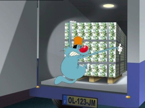 Oggy and the Cockroaches Season 3 Episode 27 - Hold Up