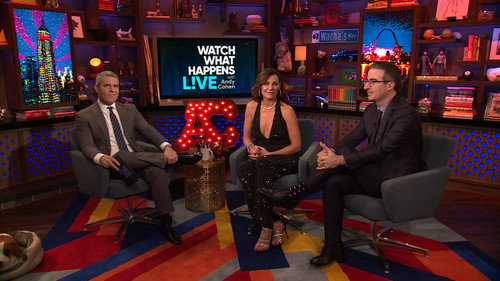 Luann de Lesseps; John Oliver still