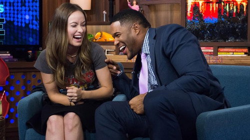 Michael Strahan & Olivia Wilde still