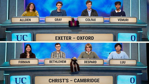 University Challenge Season 54 Episode 10 - Exeter College, Oxford v Christ's College, Cambridge
