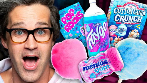 Good Mythical Morning Season 18 Episode 25 - What's The Best Cotton Candy Snack? Taste Test