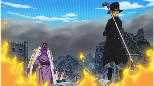 One Piece Season 16 Episode 687 - A Big Collision! Chief of Staff - Sabo vs. Admiral Fujitora!