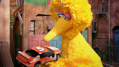 Slimey at the Car Race still