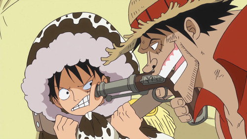 An Explosive Situation! Luffy vs. Fake Luffy! still