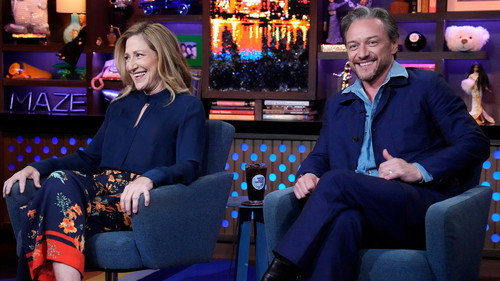Edie Falco and James McAvoy still