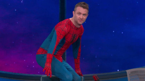 Conan at Comic Con - Elijah Wood, Chris Hardwick still