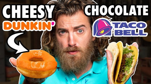 Cheesy Chocolate Food vs. Chocolate Cheesy Food Taste Test still