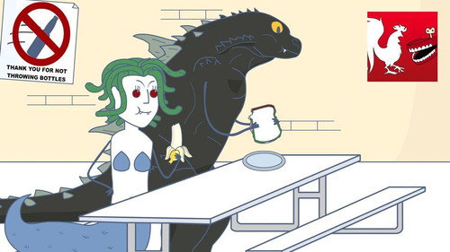 Rooster Teeth Animated Adventures Season 5 Episode 14 - Godzilla Vs. The Girls School of Mystery