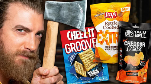 Extreme vs. Original Snacks Taste Test (Axe Throwing Game) still