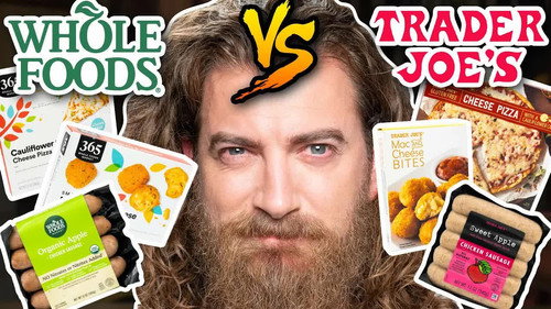 Whole Foods vs. Trader Joe's Taste Test | FOOD FEUDS still