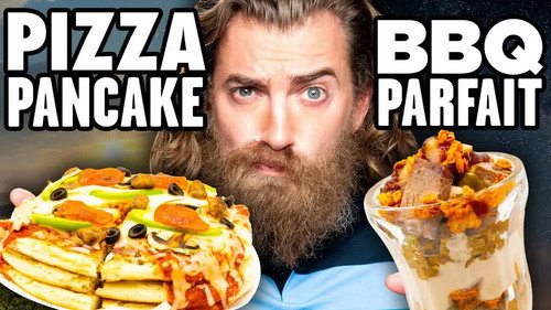 Breakfast Dinner Food vs. Dinner Breakfast Food Taste Test still