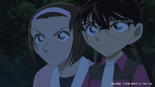 Sonoko and Conan's Spooky Story Night still