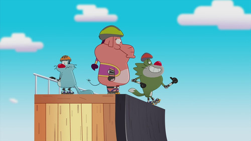 Oggy and the Cockroaches Season 8 Episode 25 - Roller Stakes