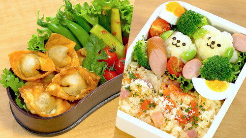 BENTO EXPO Season 6 Episode 5 - Fried Wonton Bento & Whole Tomato Pilaf Bento