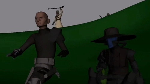Story Reel: Cad Bane & Boba Fett vs. Tusken Raiders still