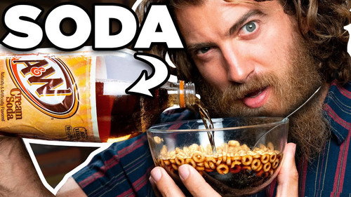 Trying Cereal With Different Liquids (Taste Test) still