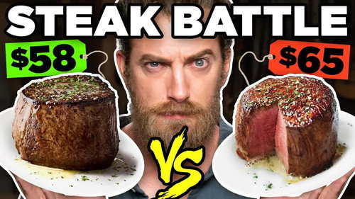 Ruth's Chris' vs Fleming's Steak House Taste Test | FOOD FEUDS still