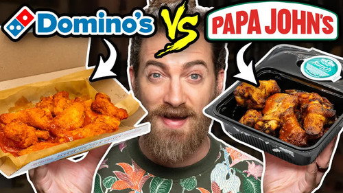 Domino's vs. Papa John's Taste Test | FOOD FEUDS still